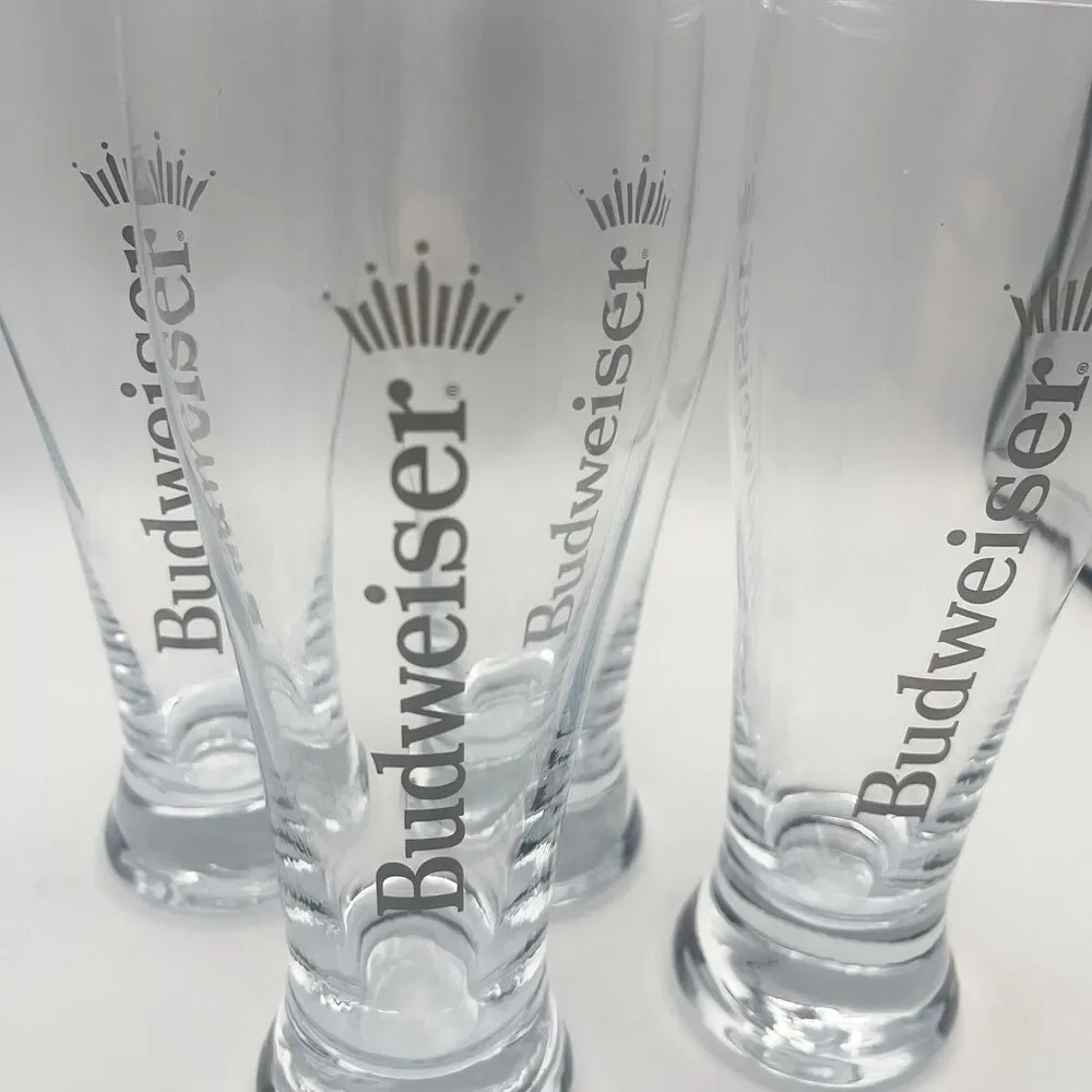 Budweiser 16.9 Pilsner Glass Set Of 4